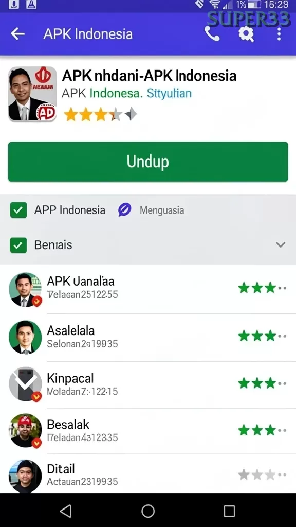 Cuplikan layar IRAMATOGEL — aktivitas