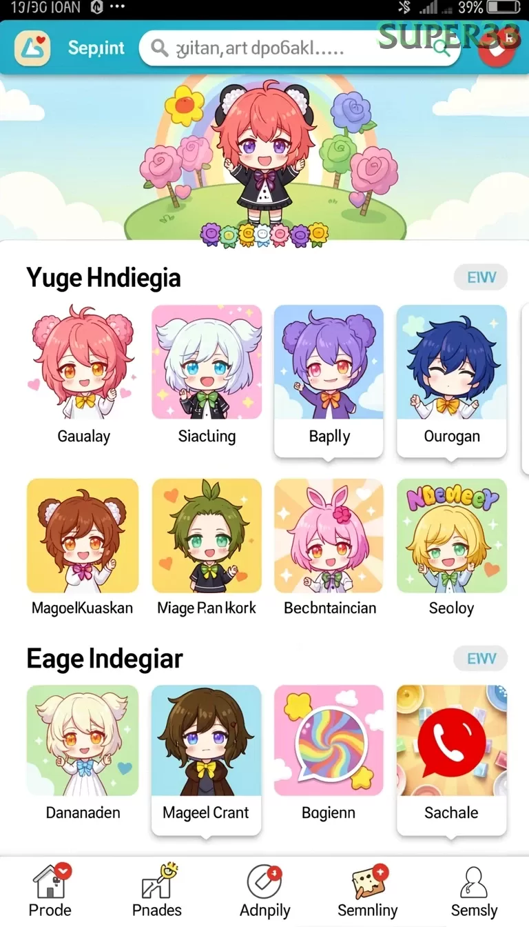 Cuplikan layar HANABI88 — menu navigasi